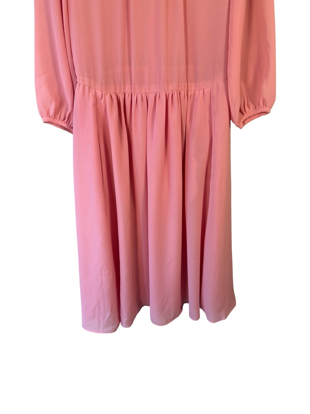 Blush Pink Midi Dress with 3/4 Sleeves Size M Boho Cottagecore Feminine - Picture 9 of 11